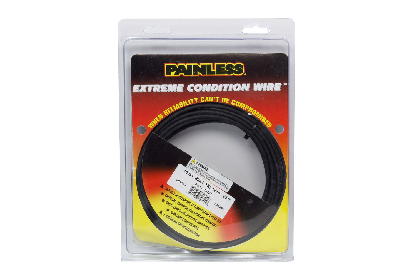 Painless Wiring 10 Gauge Black Txl Wire 25 Ft. 70701 product image