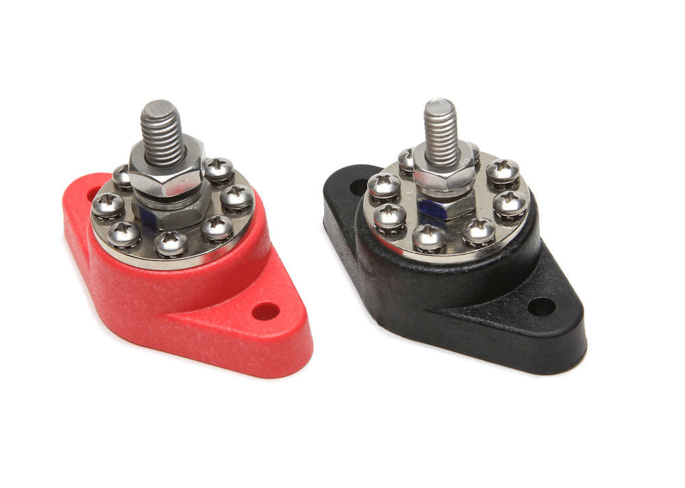 Painless Wiring 8-Point Distribution Blocks (red/blk) 1 Each 80116 product image