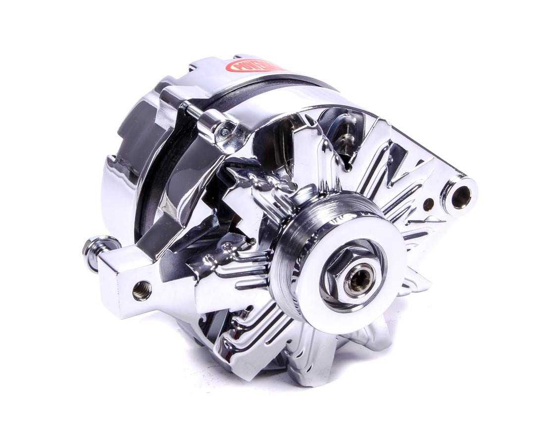 Powermaster 17078 Chrome Ford 1G-Style Alternator, 75 Amp, 12V, External Regulator