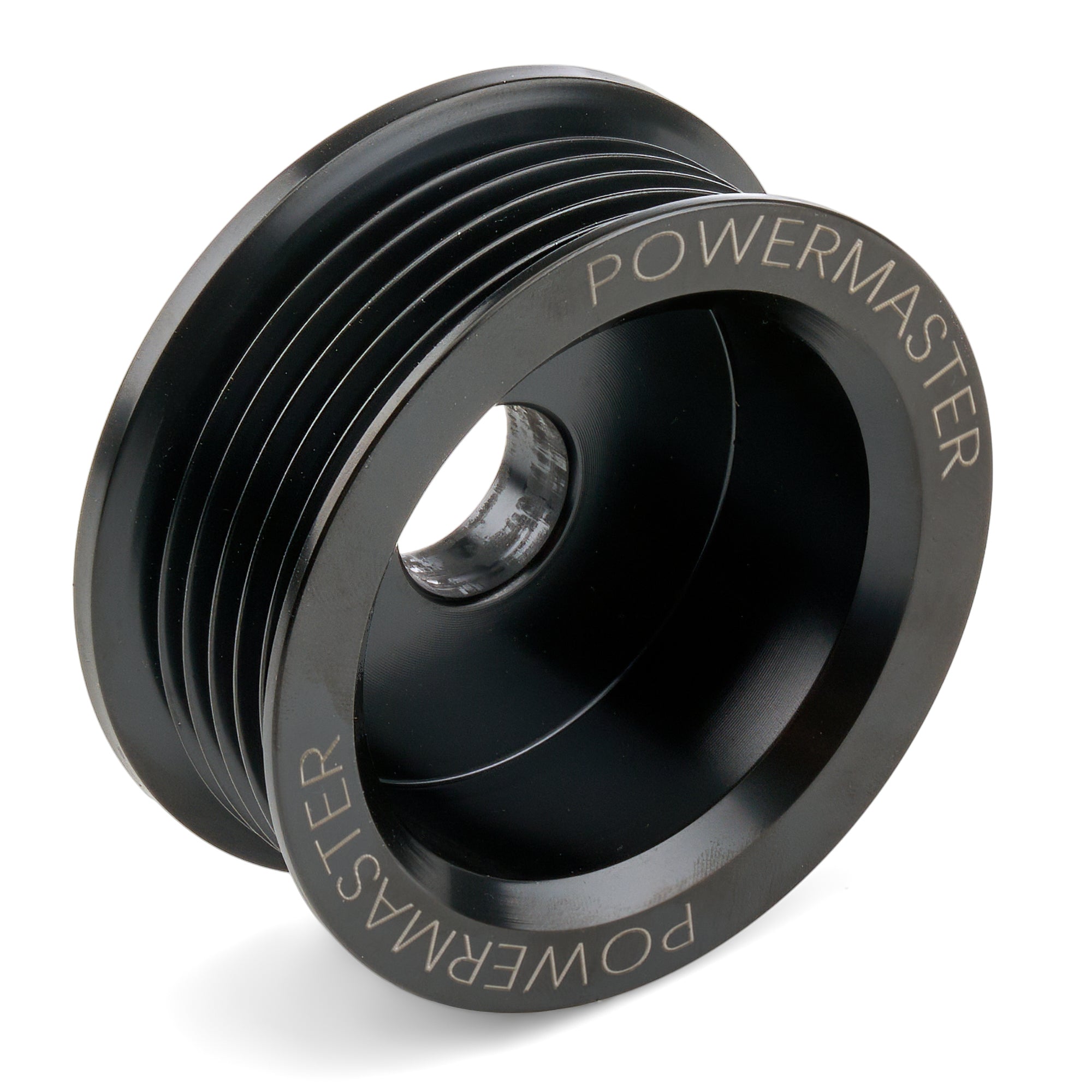 Powermaster Alternator Pulley 186, 6-Rib Serpentine, 2.56-Inch Diameter, Steel, Black Oxide