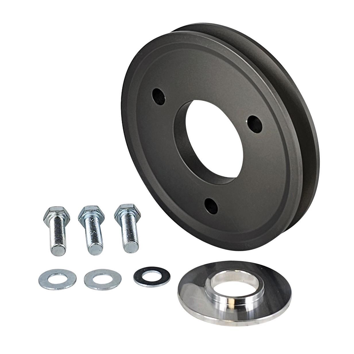 Powermaster 293 SBC Crankshaft Pulley, V-Belt, 1-Groove, 5.25-Inch Diameter