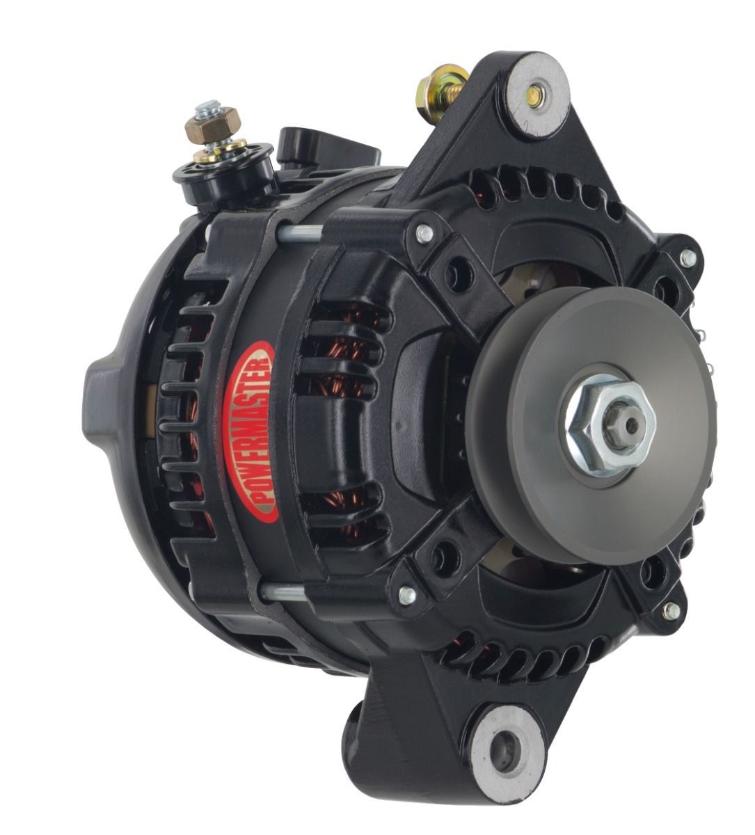 Powermaster GM Alt Black 175A 16v V-belt Pulley Alternator 857295-175