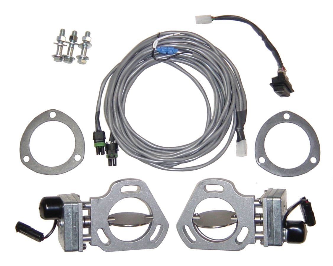 Pypes Performance Exhaust HVE10 Dual Electric Exhaust Cutout Kit for 2.5-Inch and 3-Inch Pipes