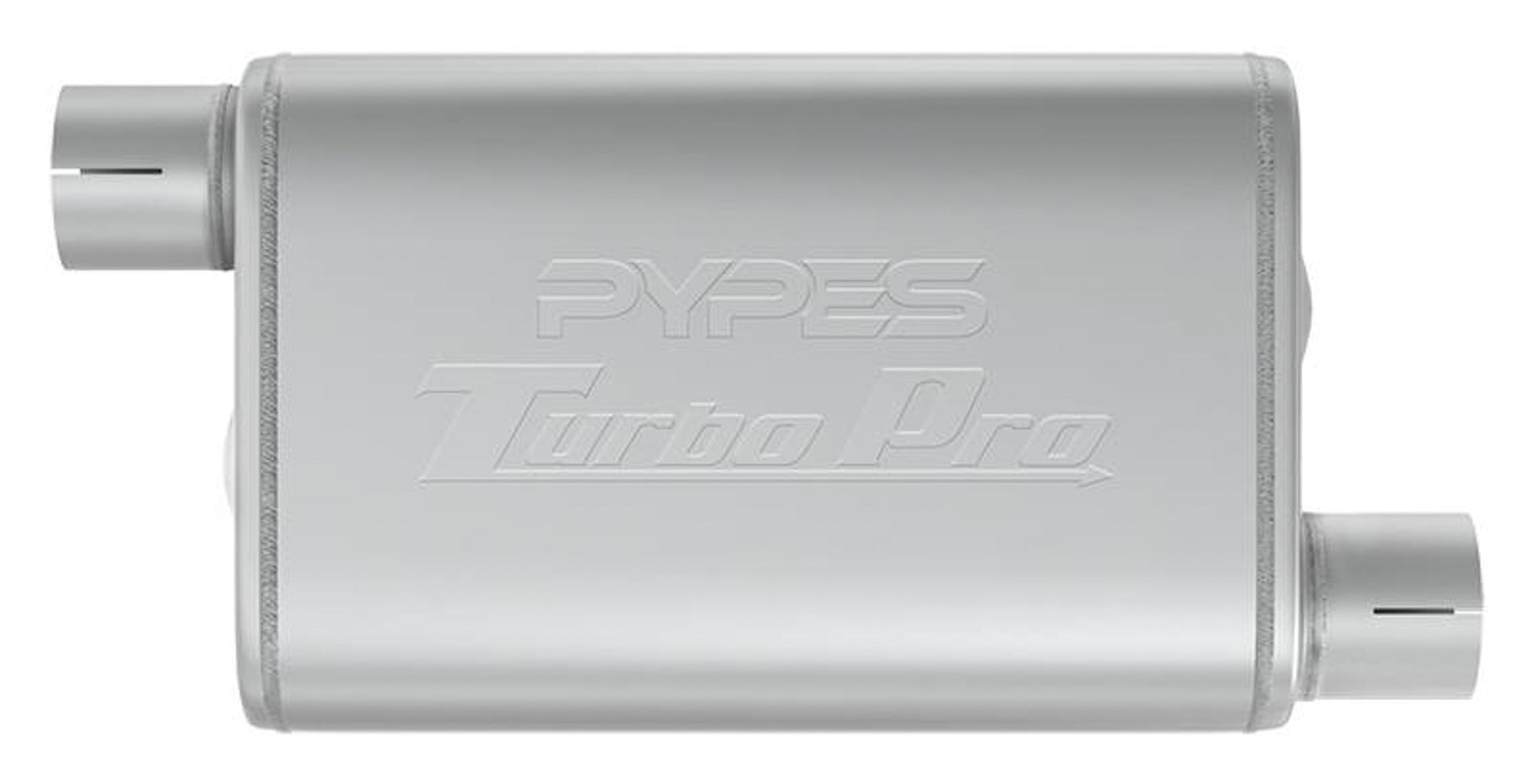 Pypes Performance Exhaust MVT10 Turbo Pro Muffler, 2.5-Inch Offset Inlet and Outlet