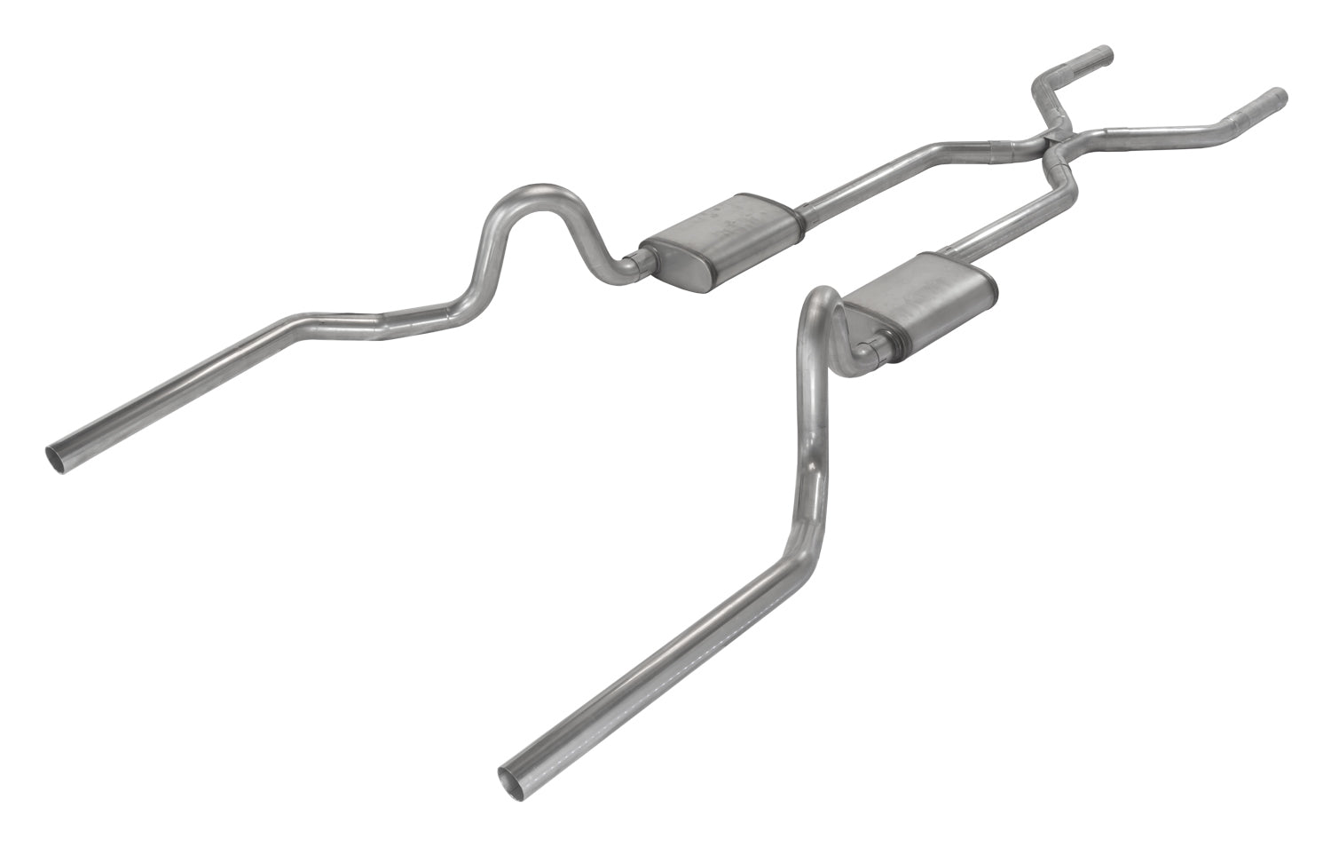 Pypes Performance Exhaust SGA43R H-Bomb Race Pro Header-Back Exhaust System for 1964-1972 GM A-Body