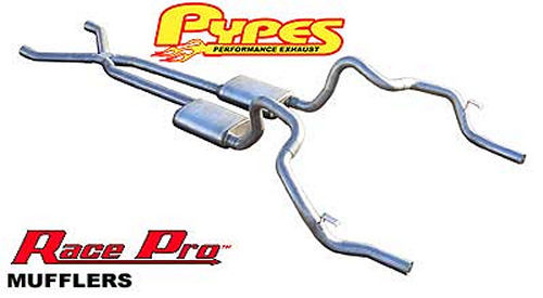 Pypes Performance Exhaust SGF11R Race Pro X-Pipe Exhaust System for 1970-74 GM F-Body, Header-Back, 2.5-Inch