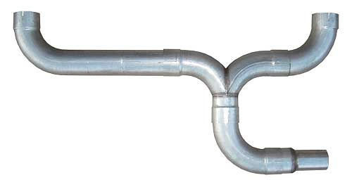 Pypes Performance Exhaust STD005 Diesel Dual Stack Adapter Kit, 5-Inch Stainless Steel