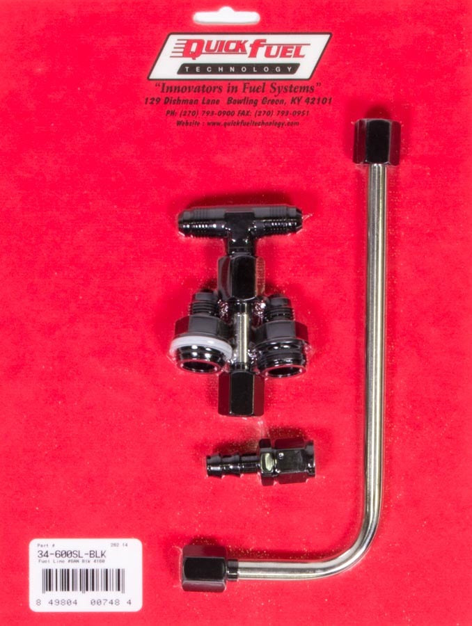 Quick Fuel Technology 34-600SL-BLKQFT Dual Feed Fuel Line Kit for Slayer Carbs