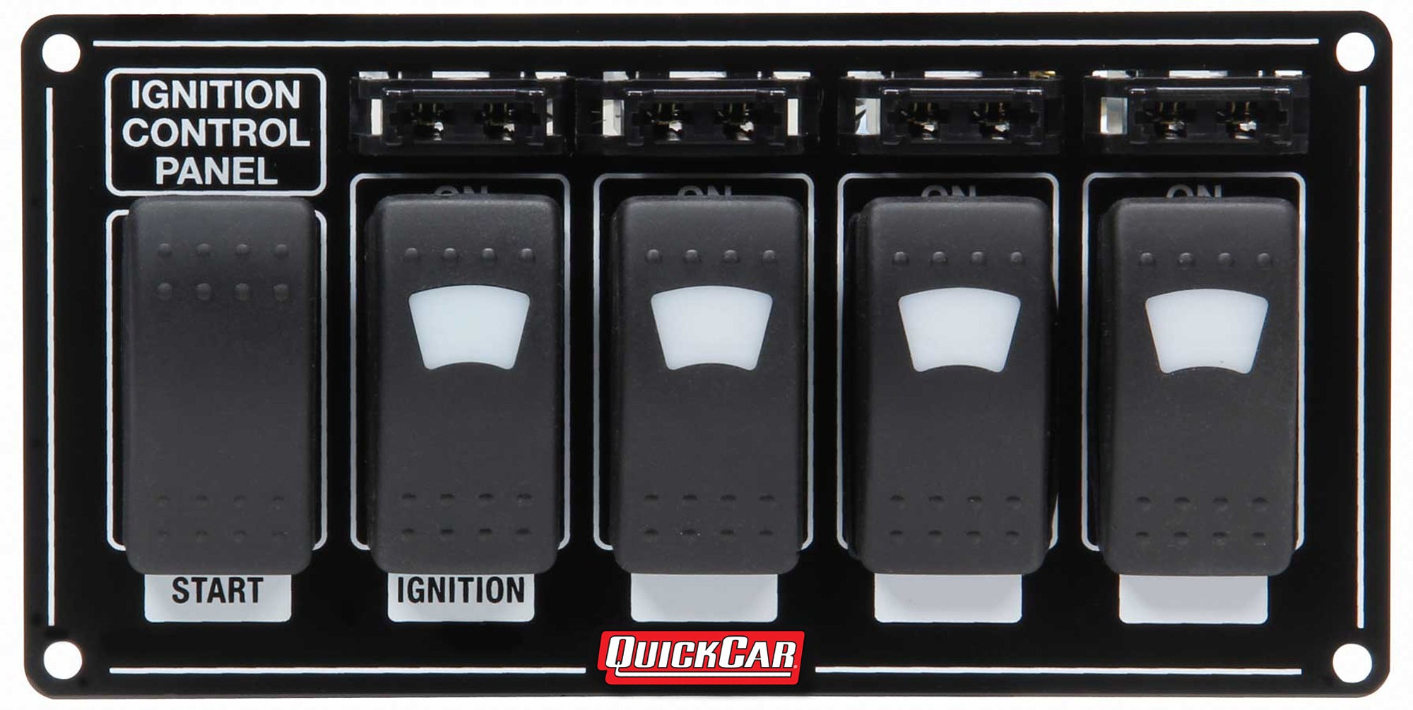 QuickCar Racing Products 52-864 Ignition Panel with Rocker Switches, Fuses and Lights