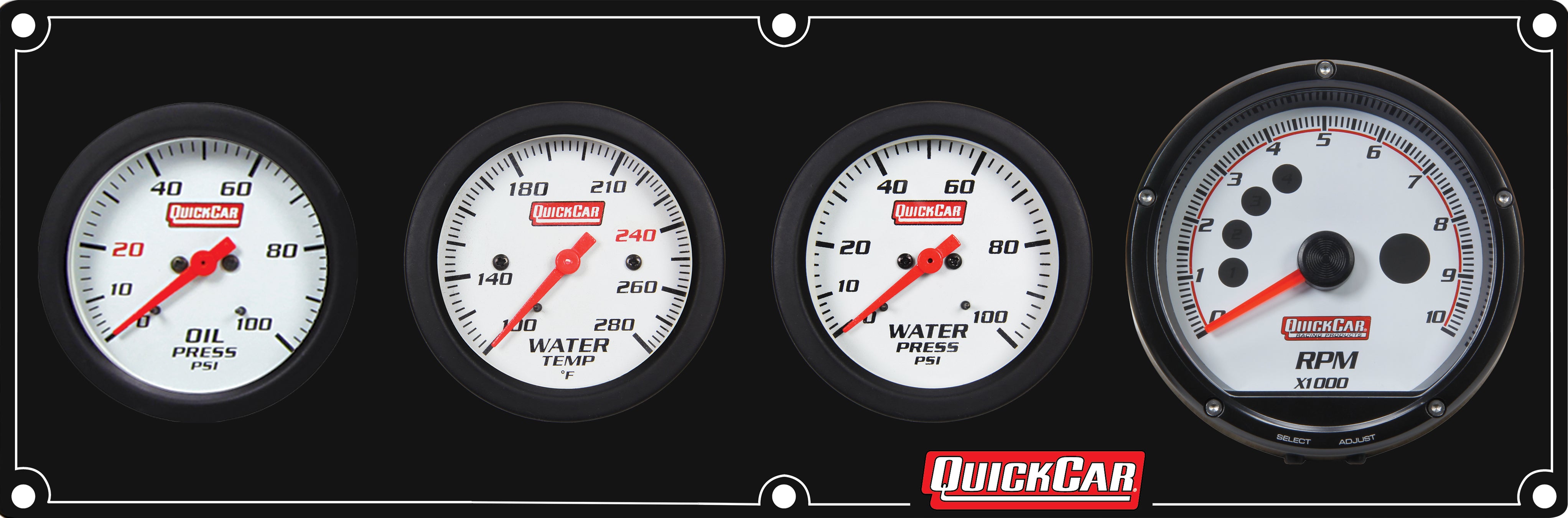 QuickCar Racing Products 61-7346 Extreme Gauge Panel Assembly with Tachometer
