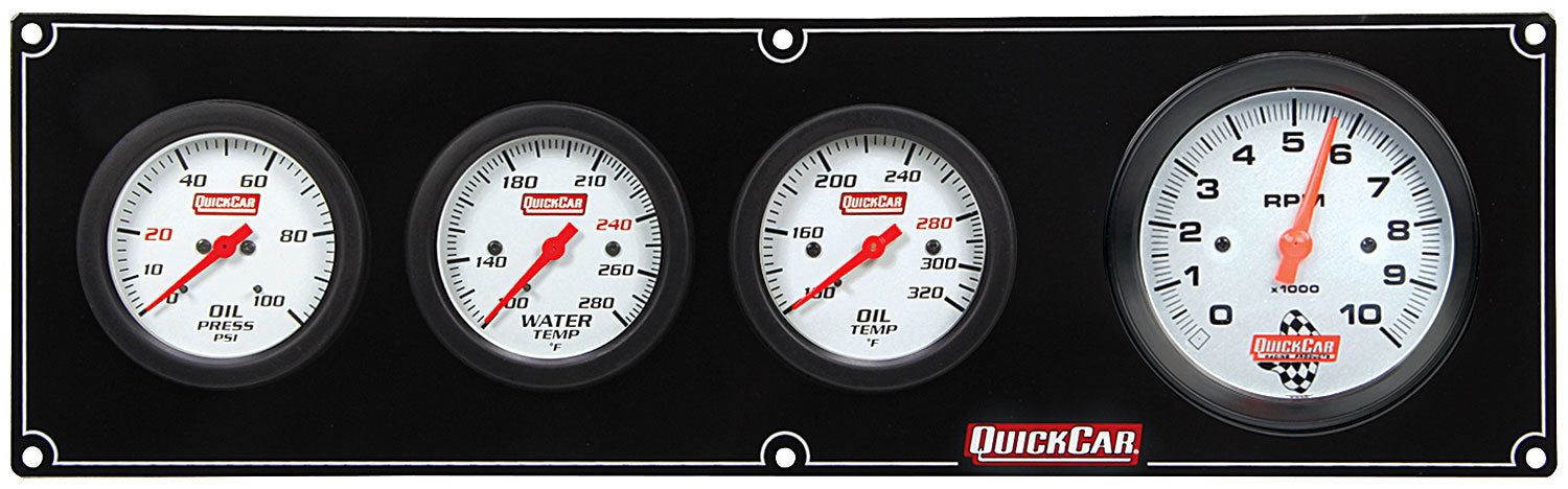 QuickCar Racing Products 61-77413 Extreme Gauge Panel Assembly with 3-3/8 in Tachometer