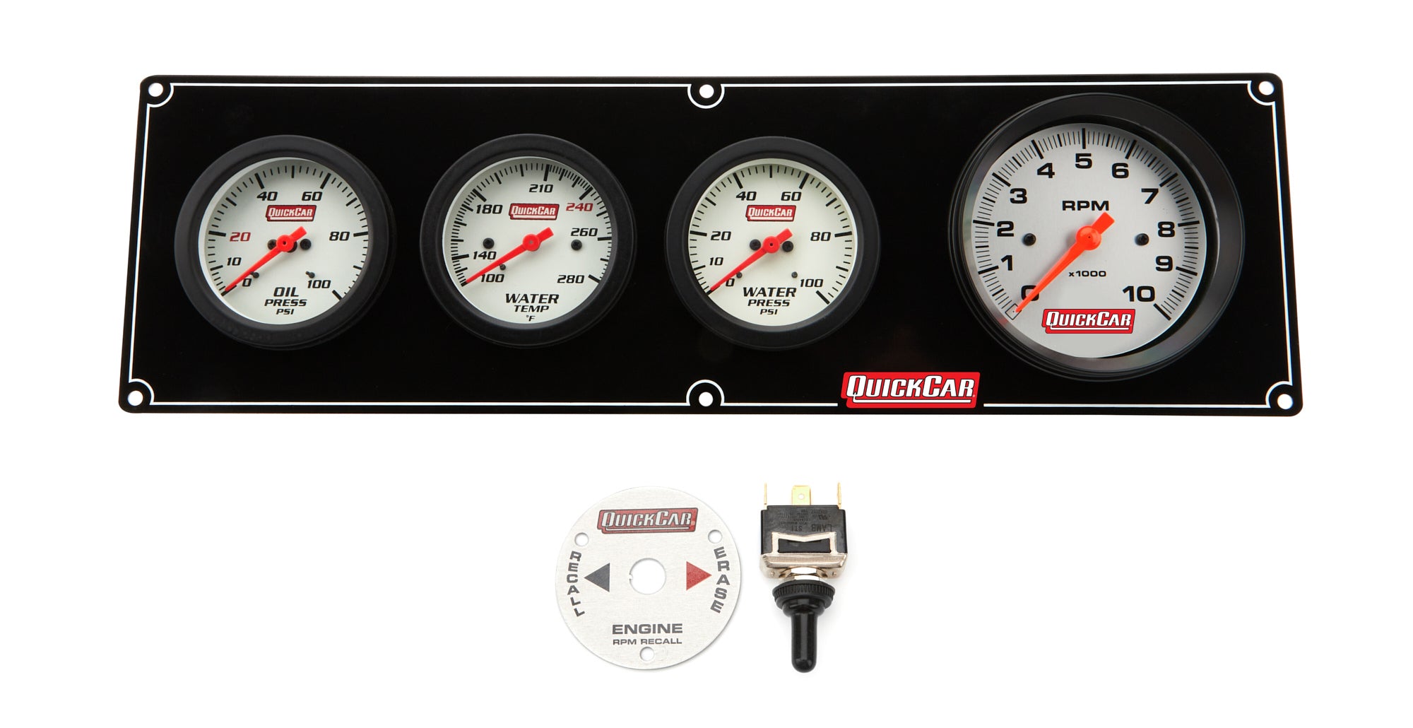 QuickCar Racing Products 61-77463 Extreme Gauge Panel Assembly with 3-3/8-Inch Tachometer