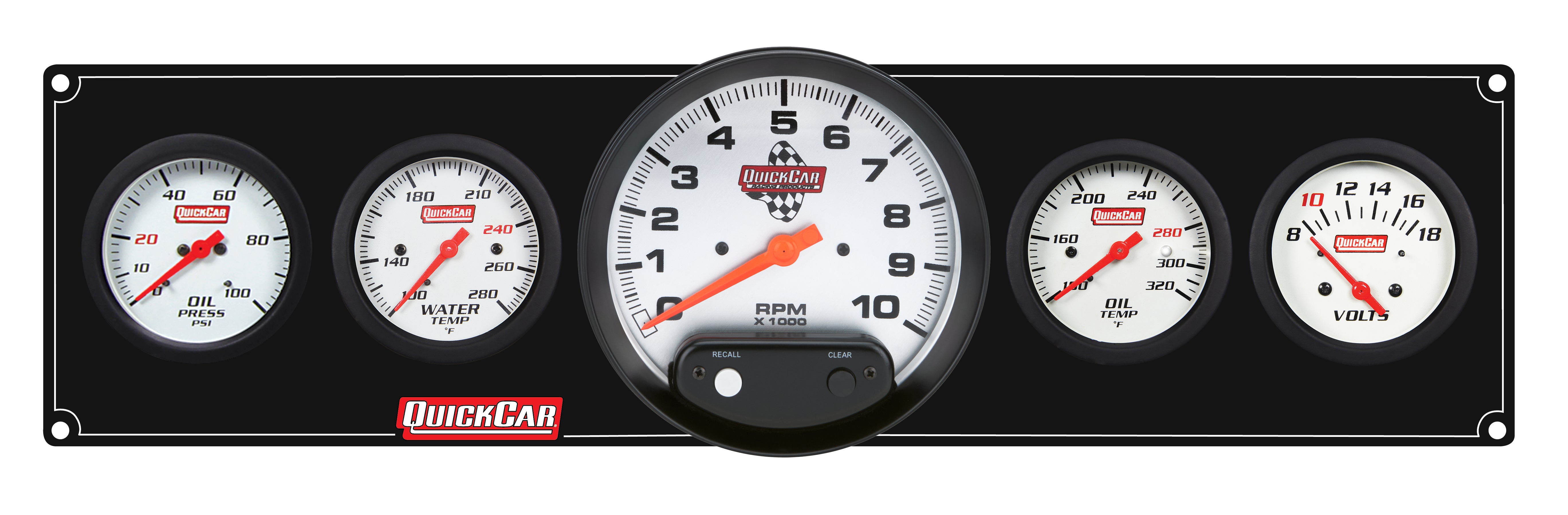 QuickCar Racing Products 61-7757 Extreme Gauge Panel Assembly with 5-Inch Tachometer