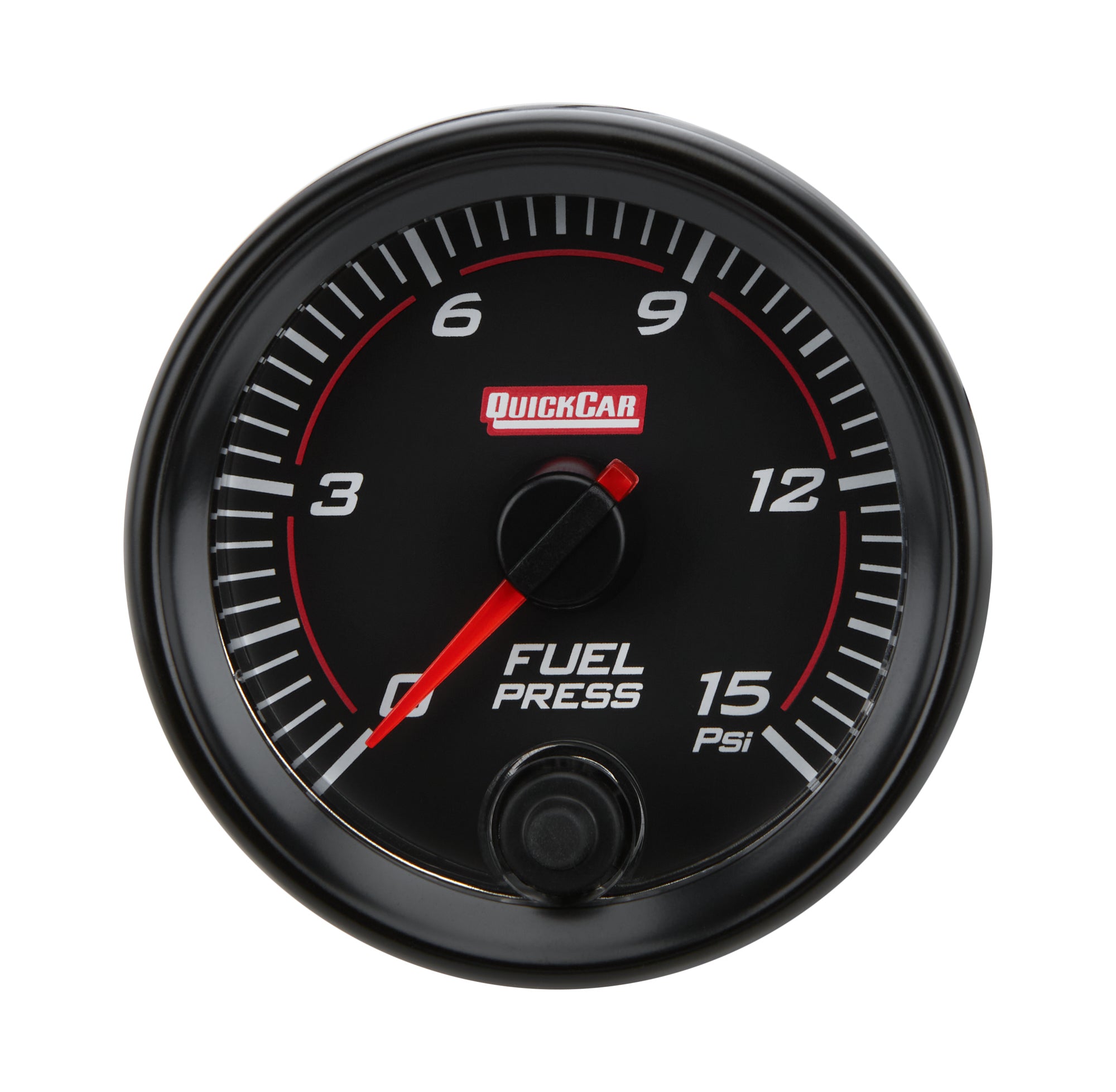 QuickCar Racing Products Redline Fuel Pressure Gauge 69-000, 0-15 PSI Electric Analog