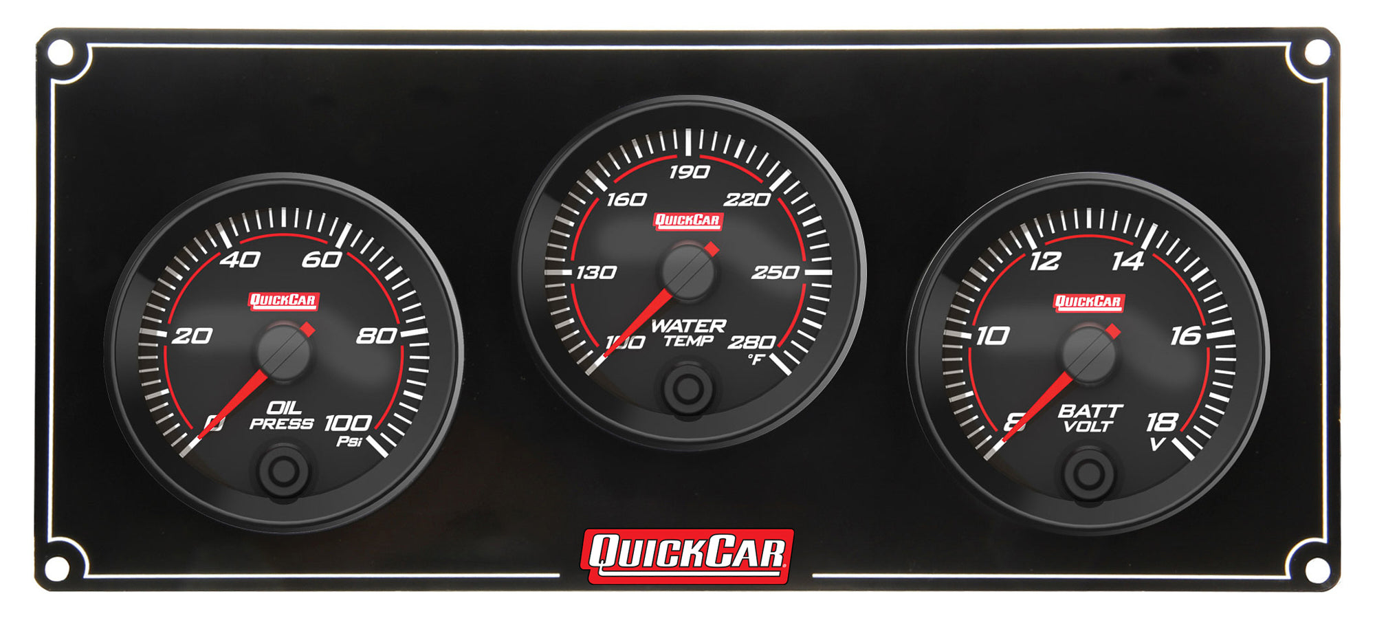 QuickCar Racing Products Redline 3-Gauge Panel Assembly 69-3017