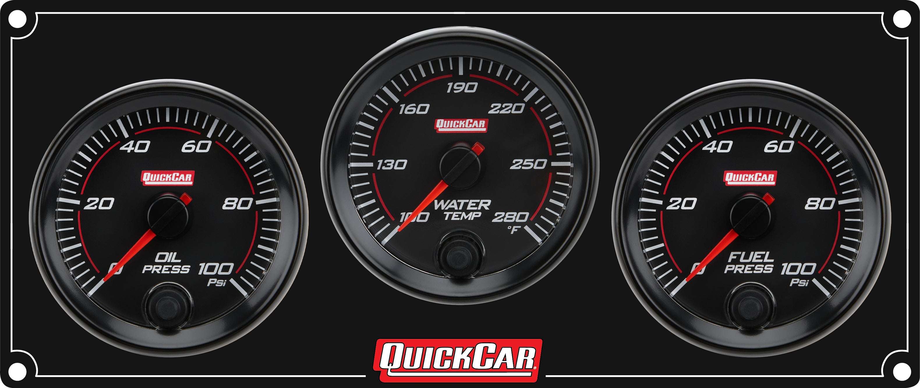 QuickCar Racing Products Redline Gauge Panel Assembly 69-3018