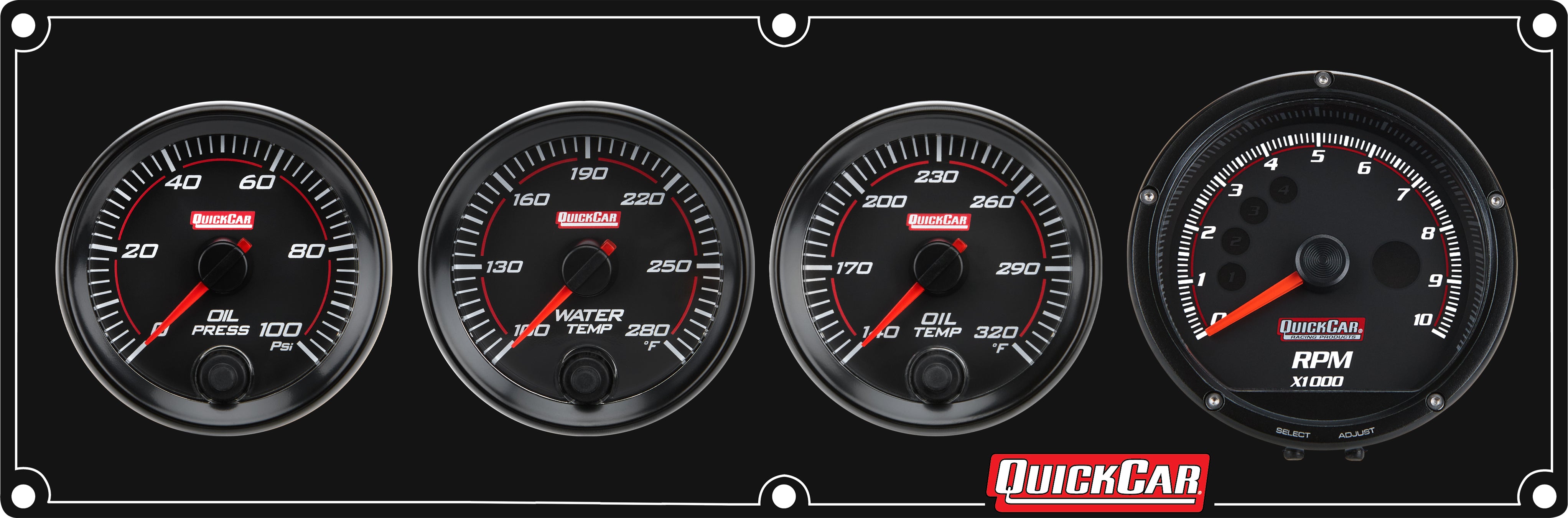 QuickCar Racing Products Redline Gauge Panel Assembly 69-3041