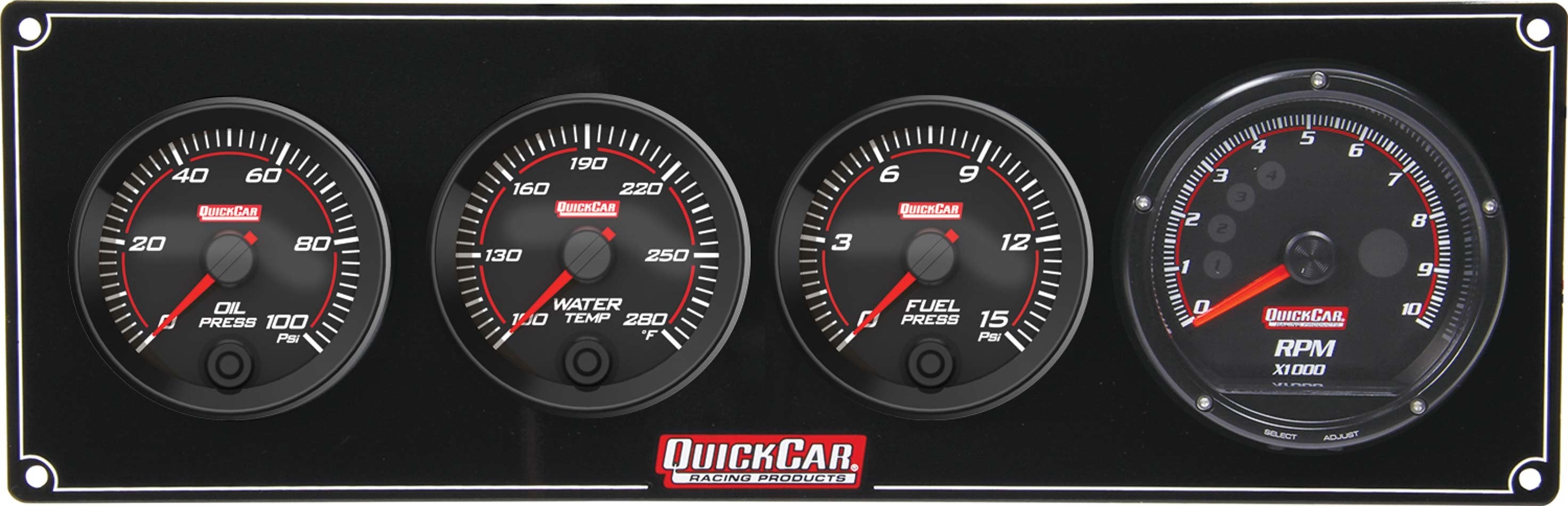 QuickCar Racing Products Redline Gauge Panel Assembly 69-3042