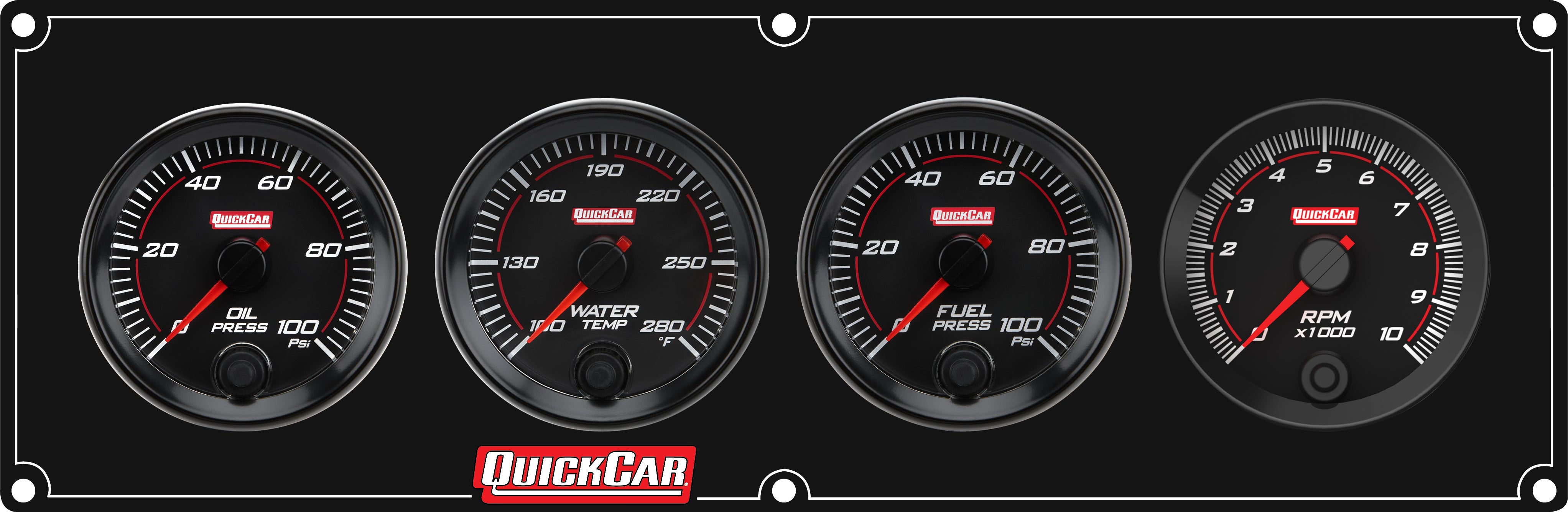 QuickCar Racing Products Redline Gauge Panel Assembly 69-3248