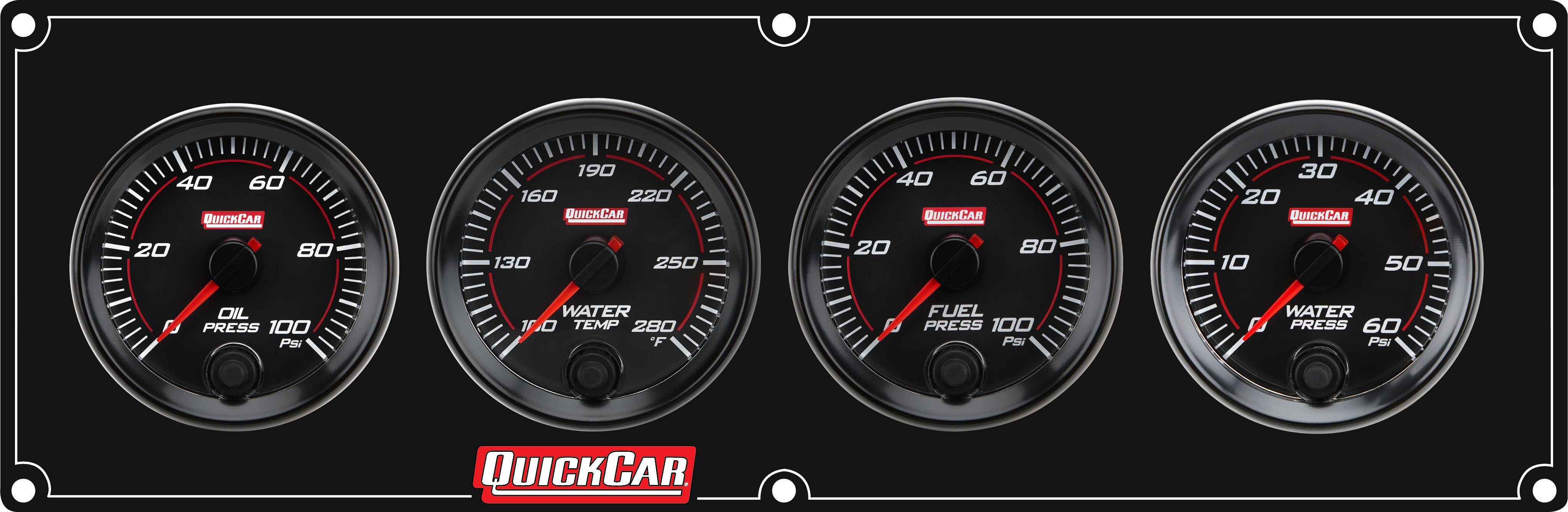QuickCar Racing Products Redline Gauge Panel Assembly 69-4028