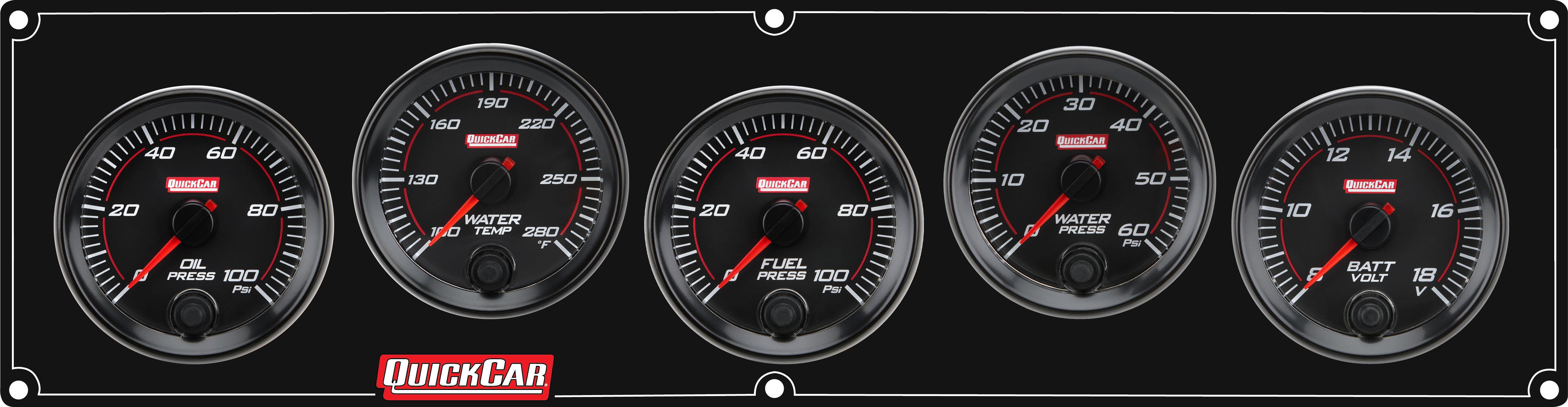 QuickCar Racing Products RedLine Gauge Panel Assembly 69-5038