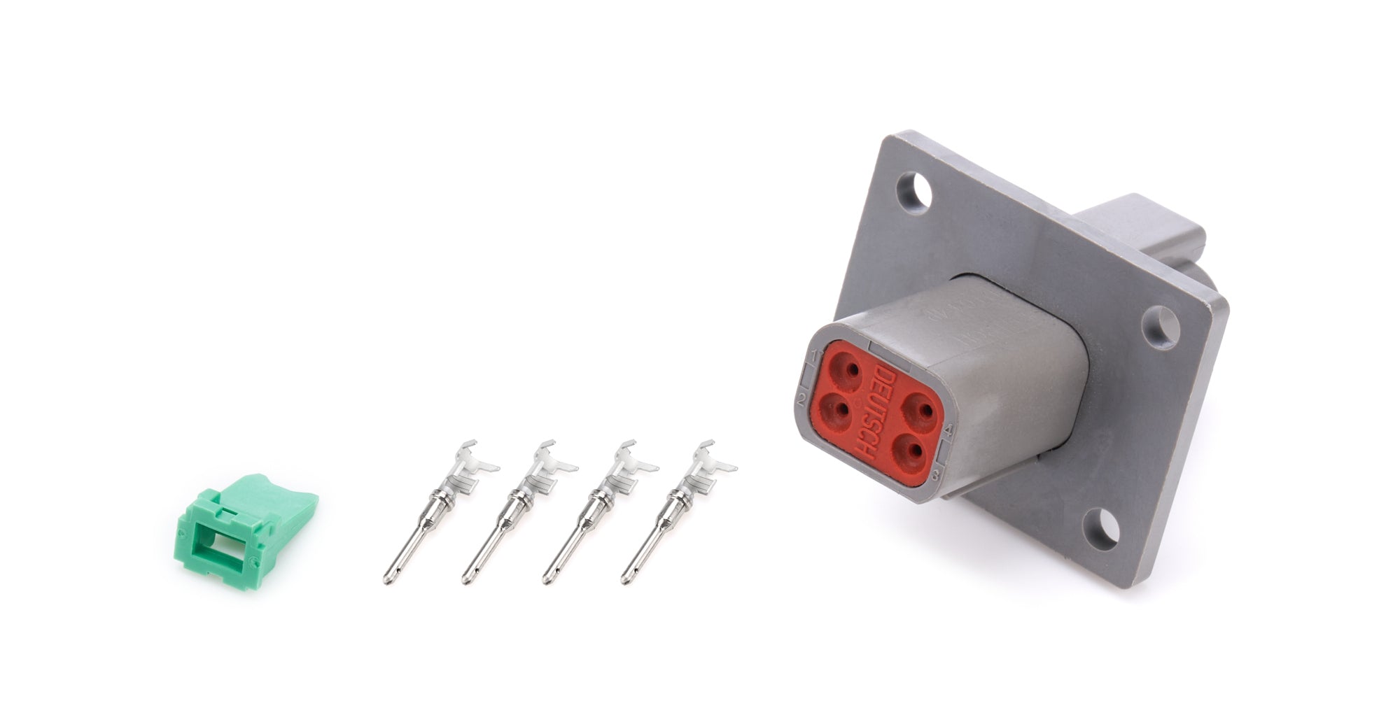 QuickCar Racing Products 71-347 4-Pin Deutsch Male Connector with Flange