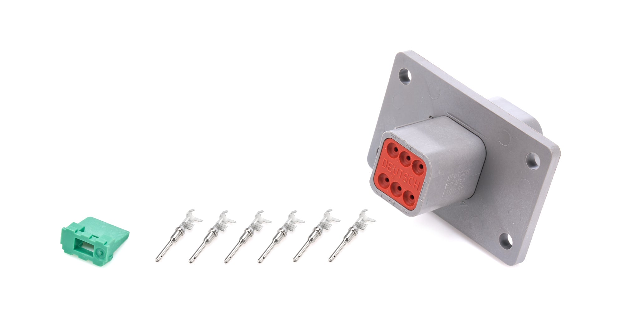 QuickCar Racing Products 71-367 6-Pin Deutsch Connector Receptacle with Flange