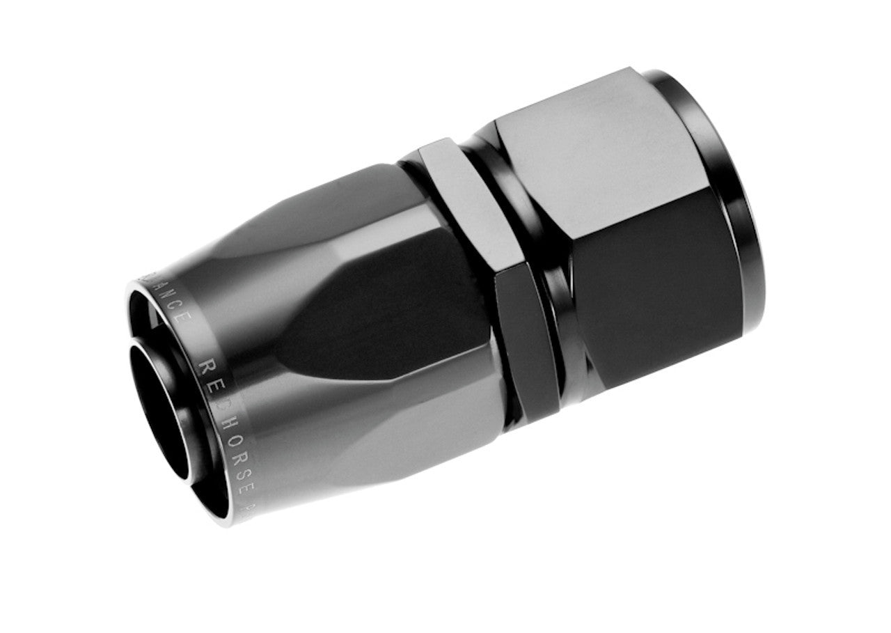 REDHORSE PERFORMANCE 1000-08-2 8 AN Straight Swivel Hose End, Black Anodized Aluminum