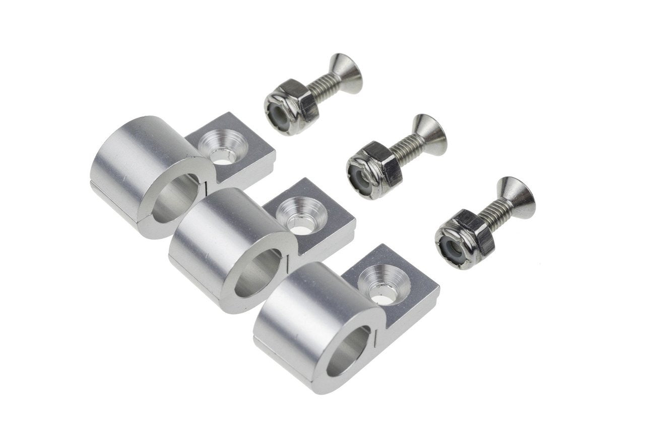 REDHORSE PERFORMANCE 320-38-5 320 Series Line Clamps, 0.375-Inch ID, Polished Aluminum, Set of 6