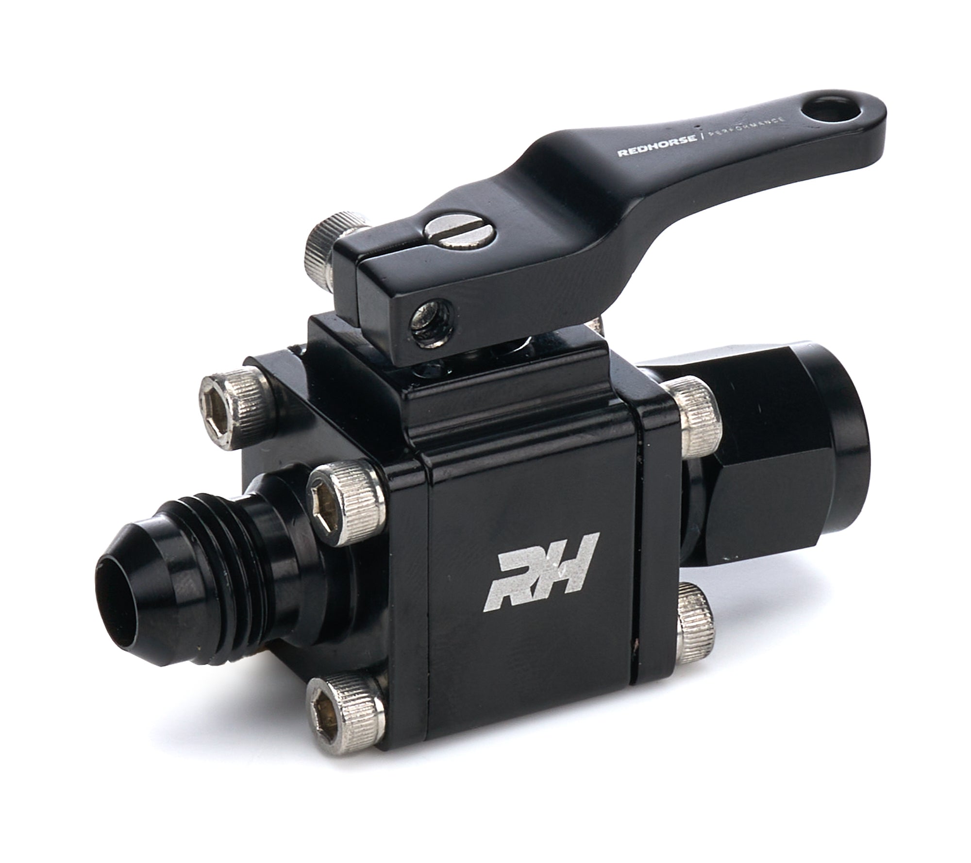 Redhorse Performance 4676-06-06-2 Manual Inline Shut-Off Valve, 6 AN Male to 6 AN Female