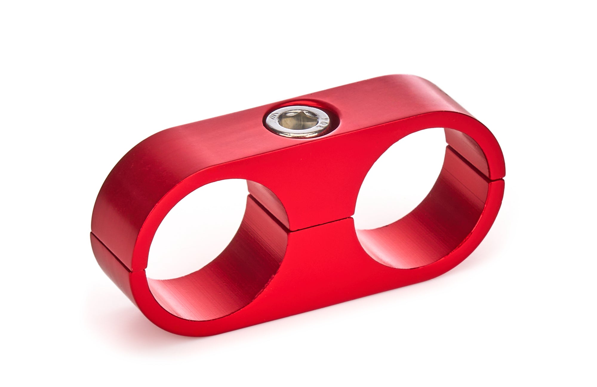 REDHORSE PERFORMANCE 730-10-10-3 730 Series Hose and Tube Separator, Two 10 AN Holes, Red Anodized Aluminum