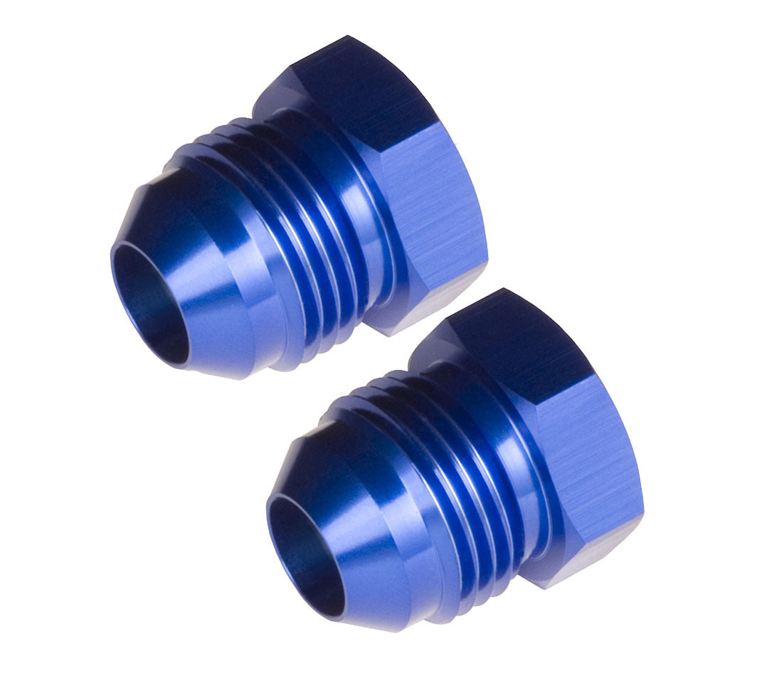 Redhorse Performance 806-04-1 4 AN Flare Plug, Blue Anodized Aluminum, Pair