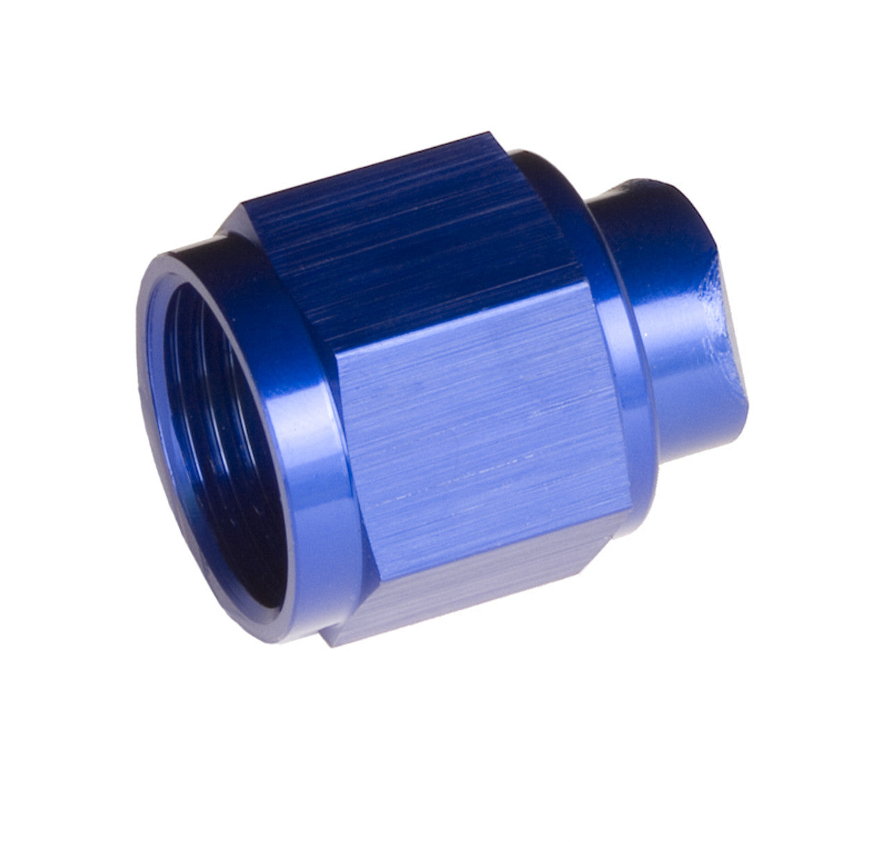REDHORSE PERFORMANCE 929-04-1 4 AN Flare Cap Nut, Blue Anodized Aluminum, 2-Piece