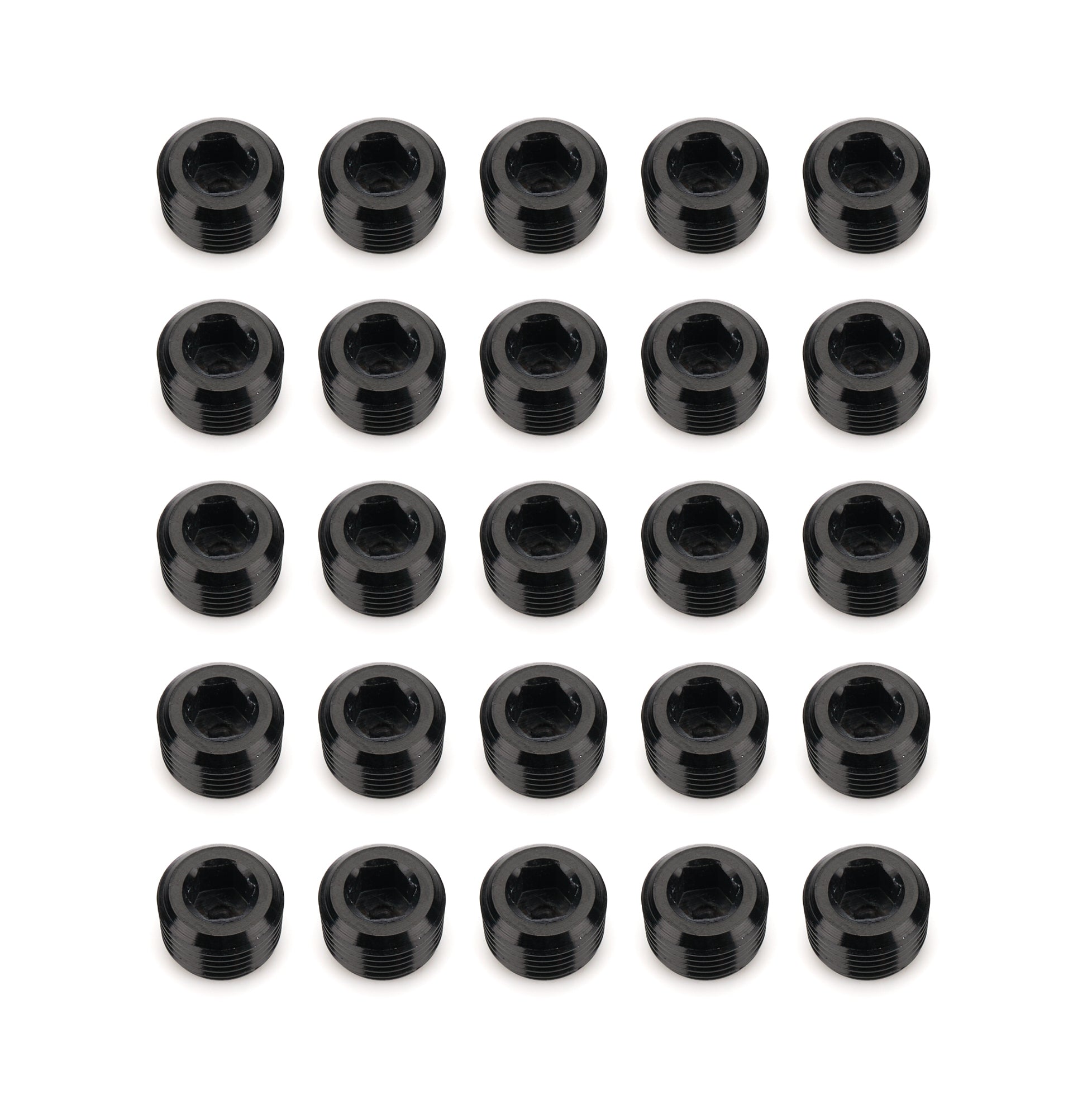 Redhorse Performance 932-02-25-2 1/8 in NPT Socket Head Pipe Plugs, Black, Set of 25
