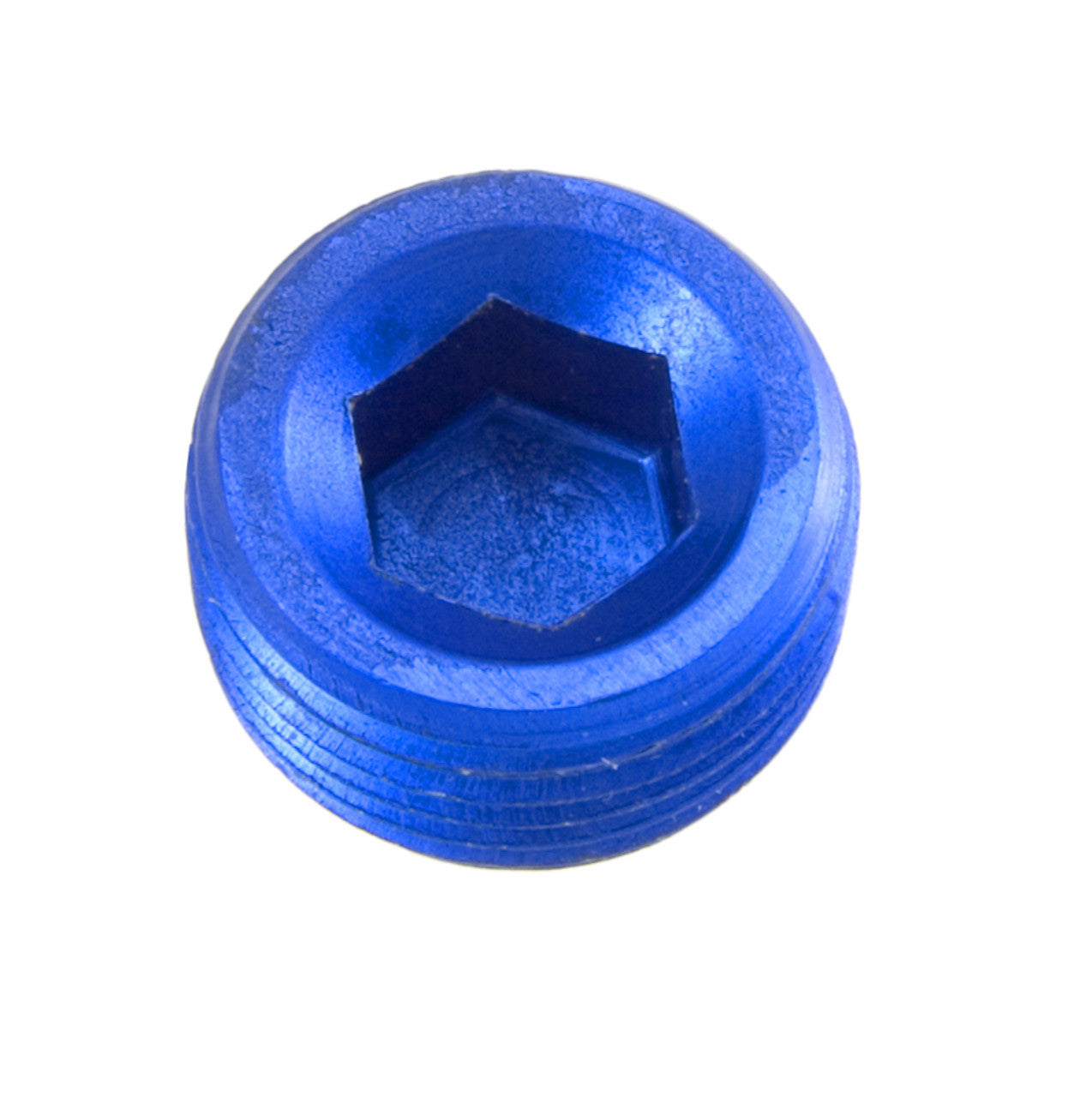 REDHORSE PERFORMANCE 932-06-1 3/8 in NPT Aluminum Hex-Head Pipe Plugs, Blue Anodized, Pair