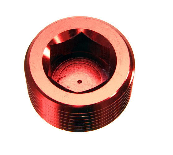 REDHORSE PERFORMANCE 932-06-3 3/8 in NPT Allen Head Pipe Plugs, Red Anodized Aluminum, 2-Pack