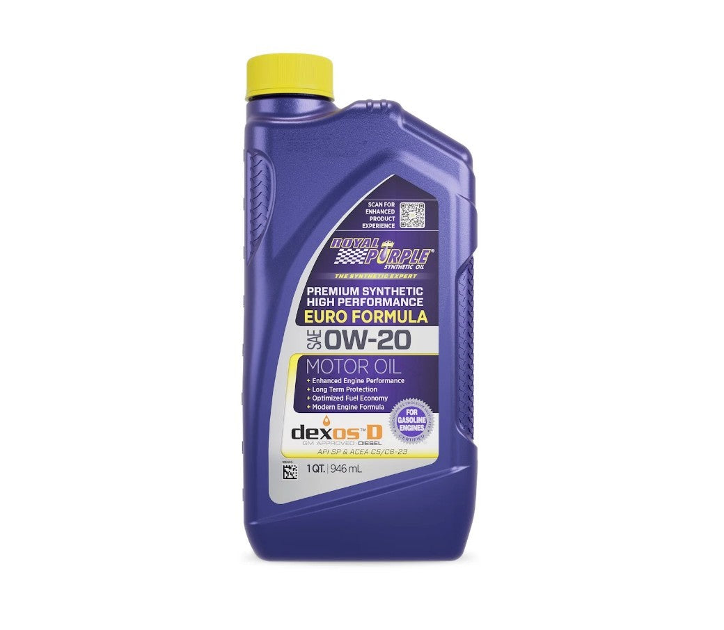 Royal Purple 0W20 European Formula Dexos D Oil 1 Quart Motor Oil - 11914