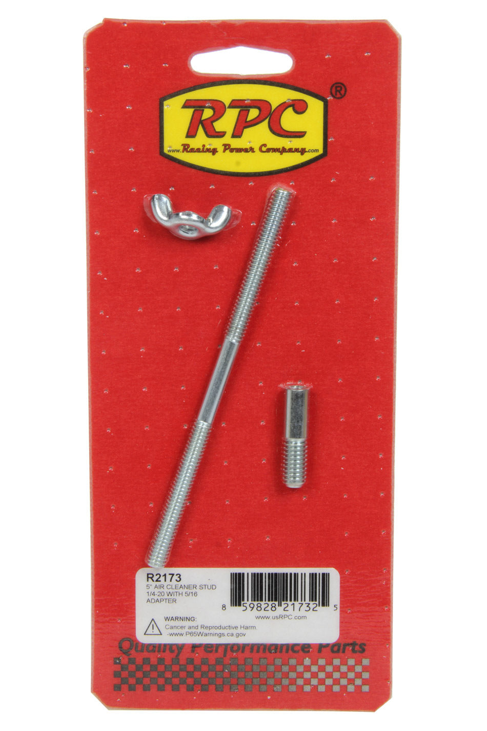 RACING POWER CO-PACKAGED R2173 Air Cleaner Stud with 5/16-18 Adapter