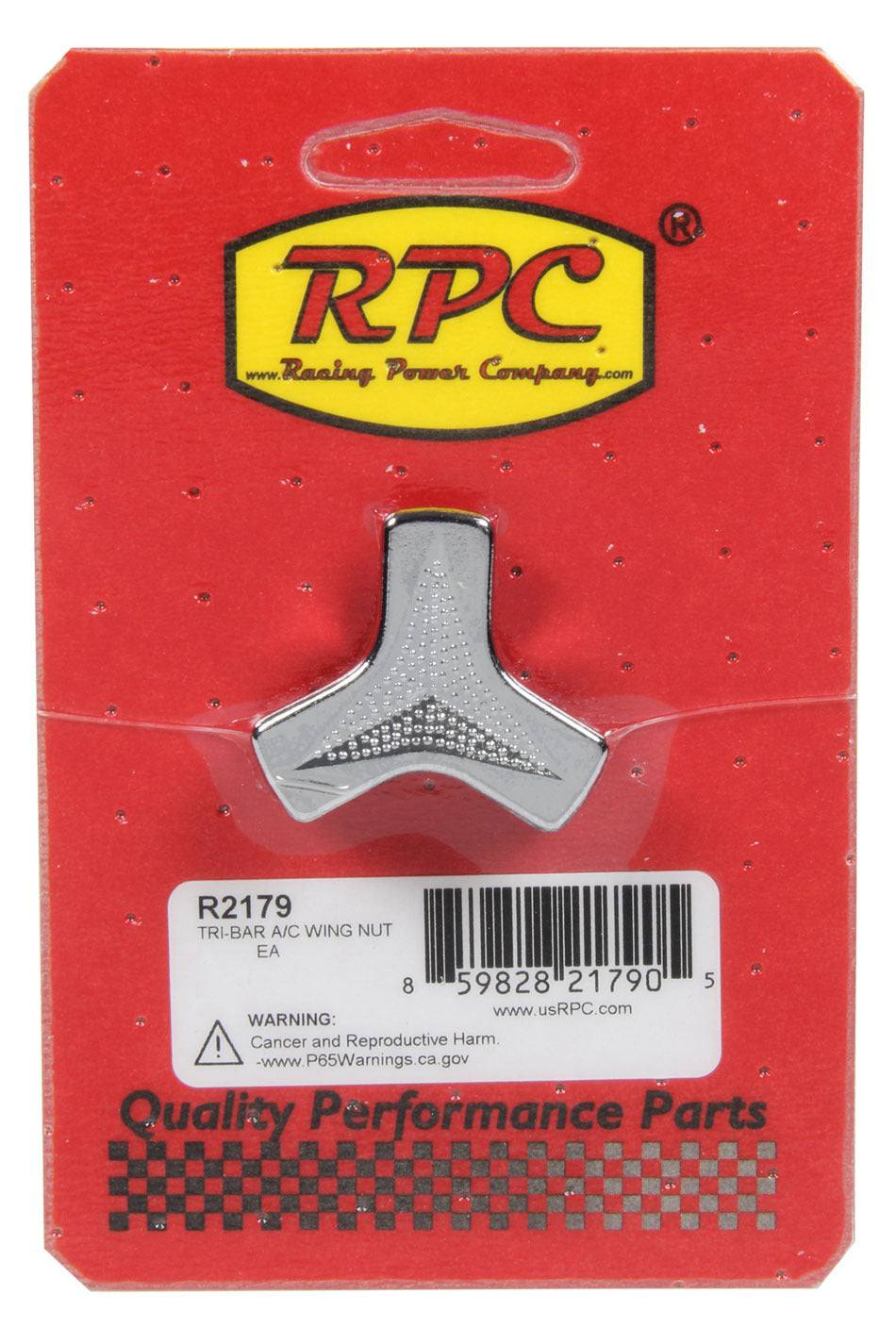 RACING POWER CO-PACKAGED R2179 Tri-Bar Air Cleaner Wing Nut