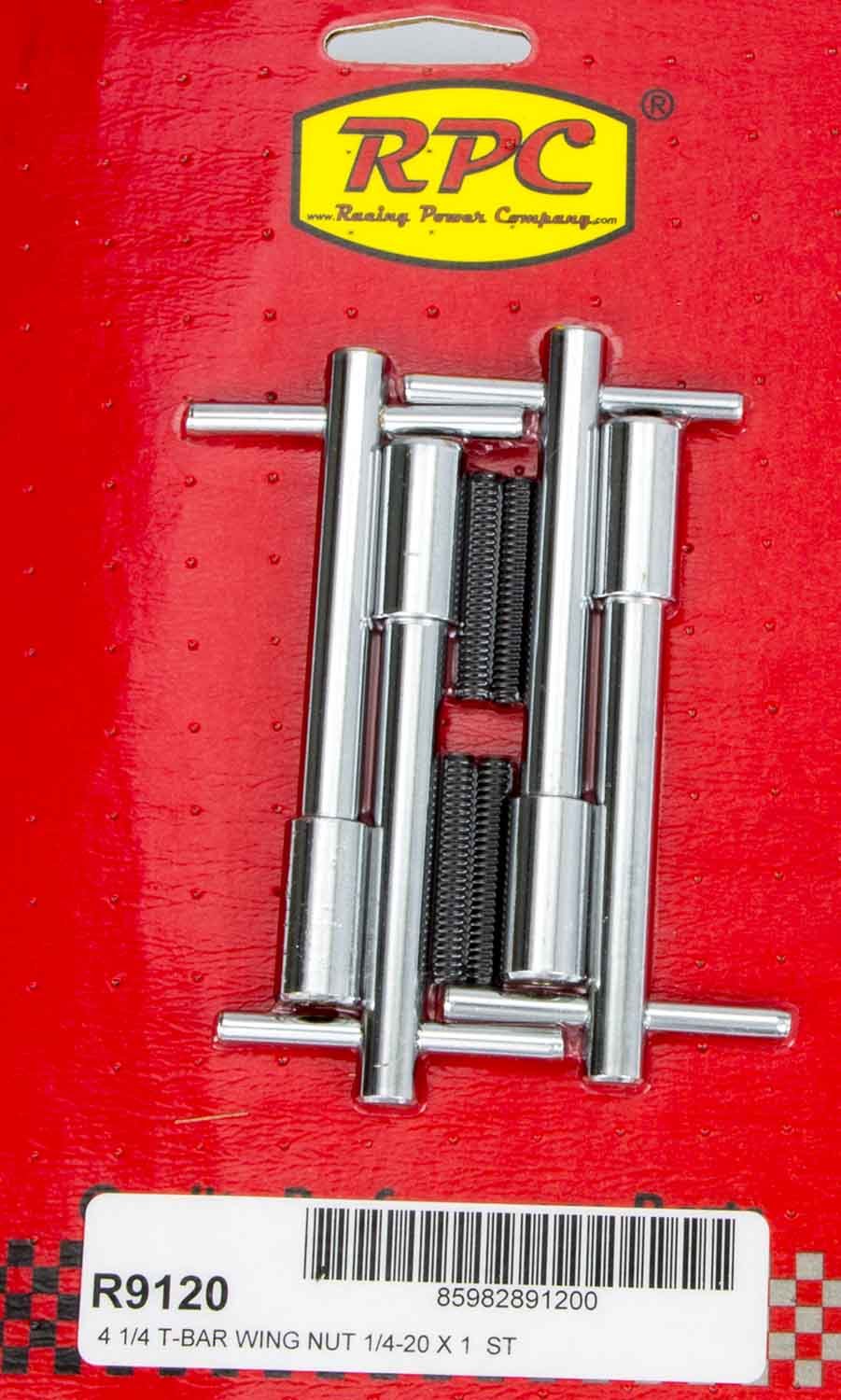 Racing Power Co-Packaged R9120 Chrome Valve Cover Fastener Stud and Wing Nut Set