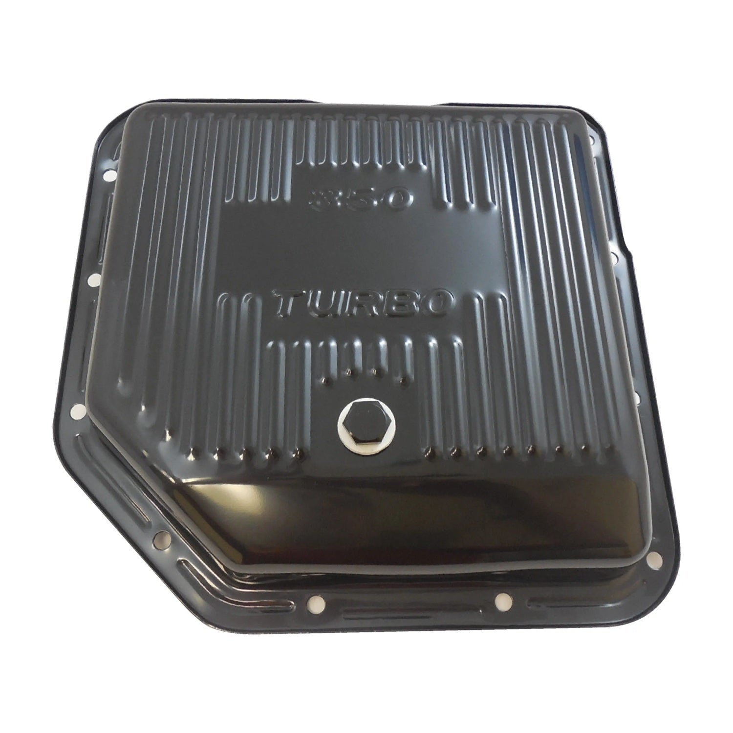 Racing Power Company R9122BK TH350 Trans Pan Black Steel Finned