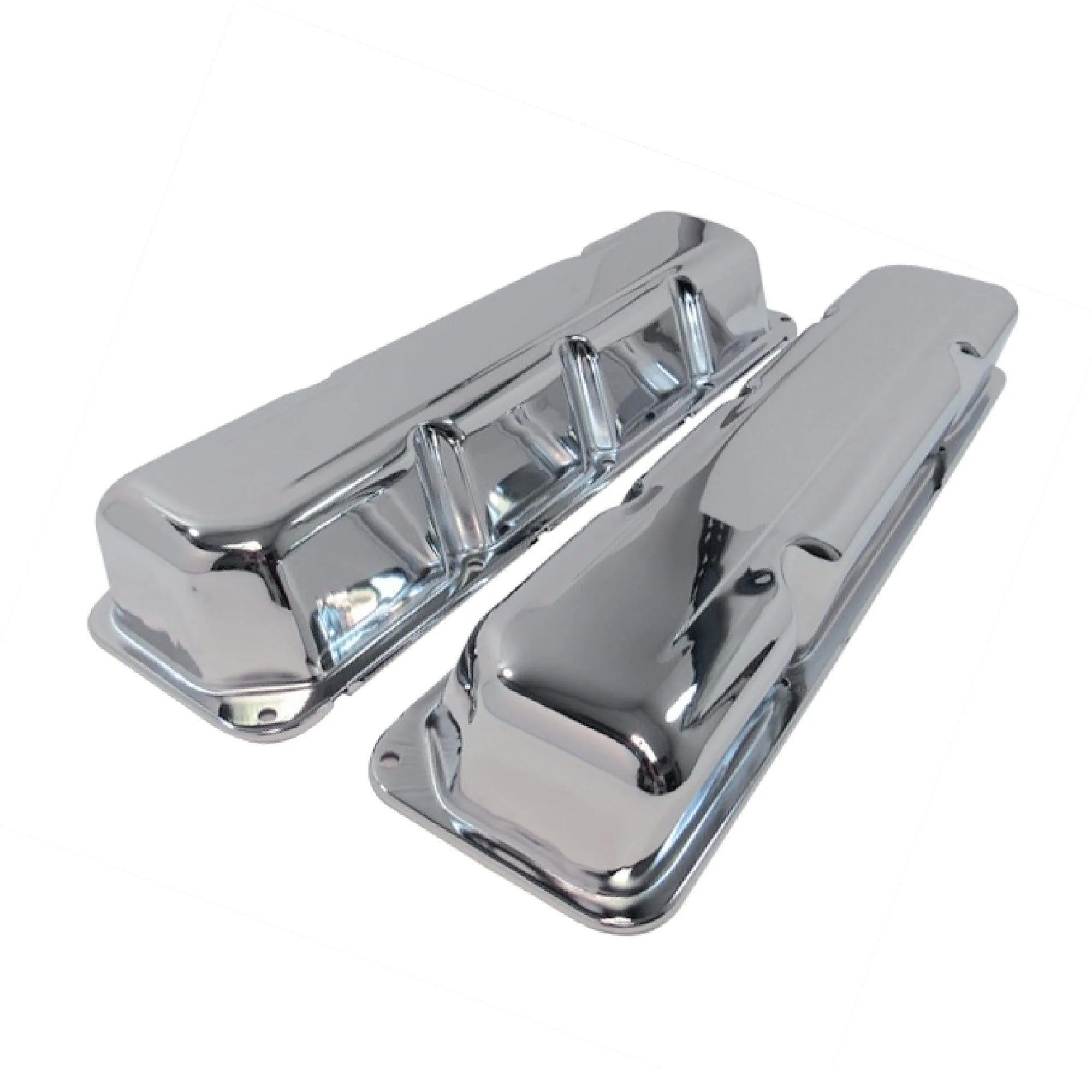 Racing Power Co-Packaged R9174 Short Steel Chrome Valve Covers for AMC V8, Pair