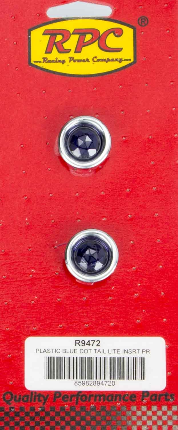 Racing Power Co-Packaged R9472 Blue Dot Tail Light Inserts, Pair