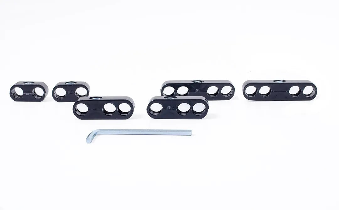 RACING POWER CO-PACKAGED R9577 Black Pro Style Spark Plug Wire Loom Kit