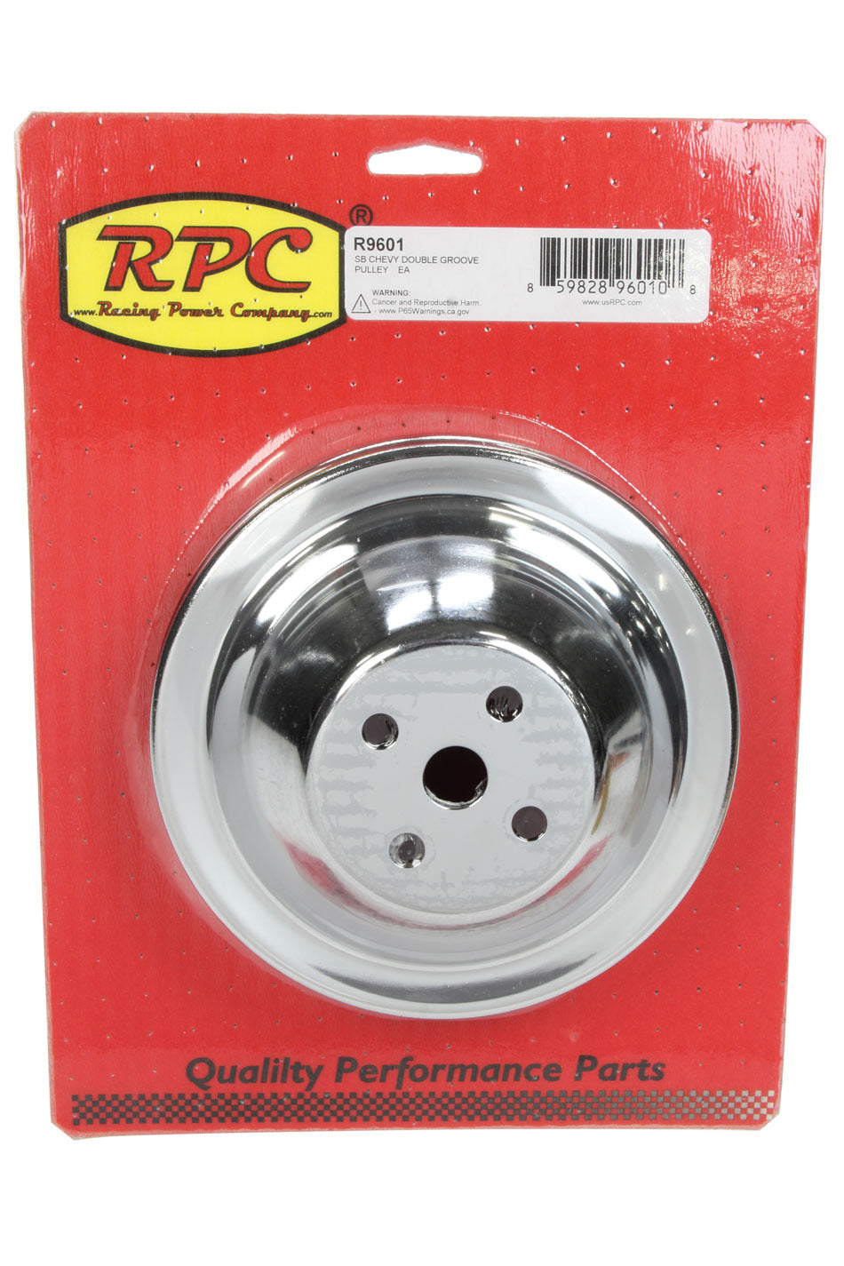 Racing Power Co-Packaged R9601 Water Pump Pulley for Small Block Chevy