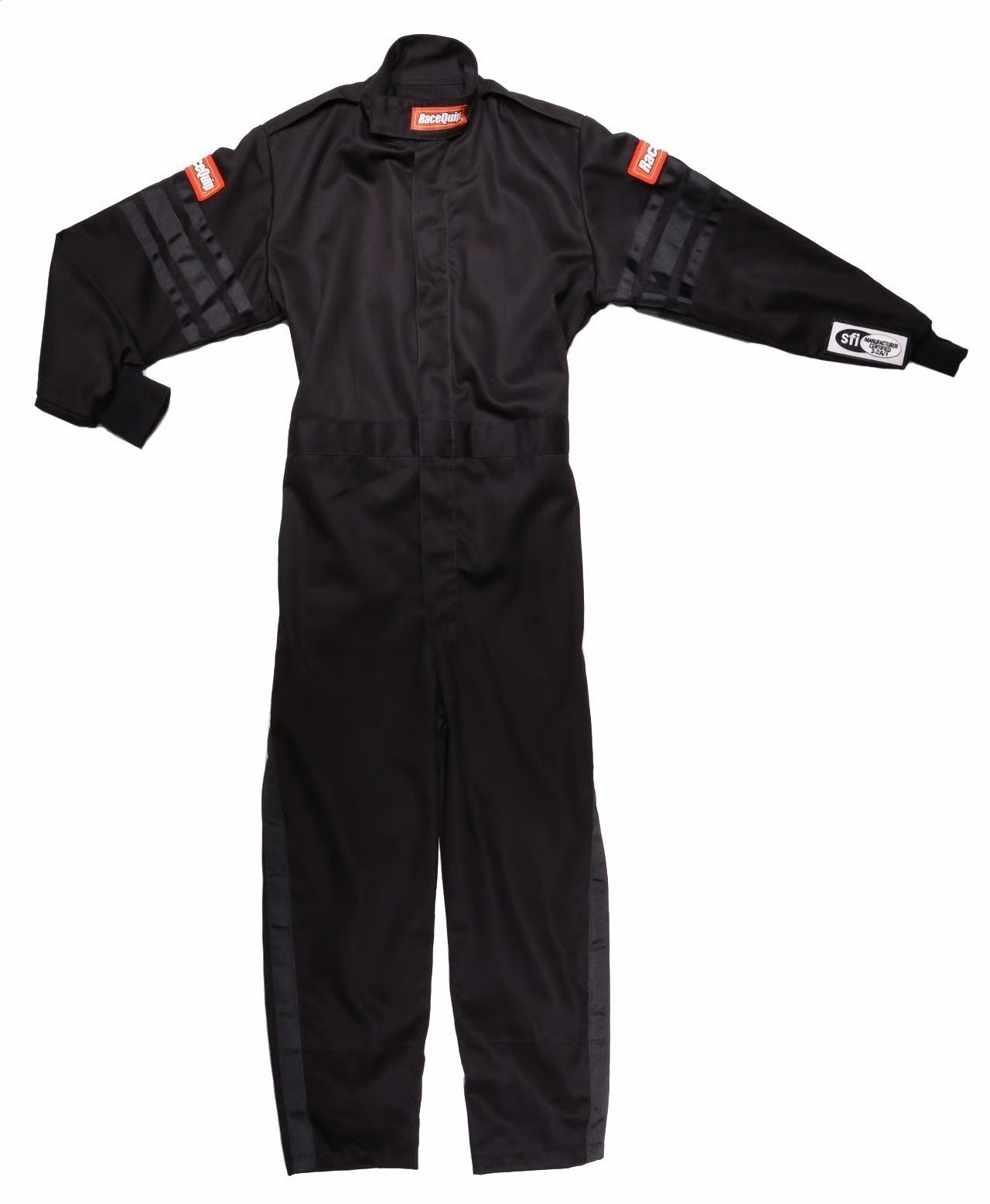 Racequip 1959995RQP Black Suit Single Layer Kids Large Black Trim