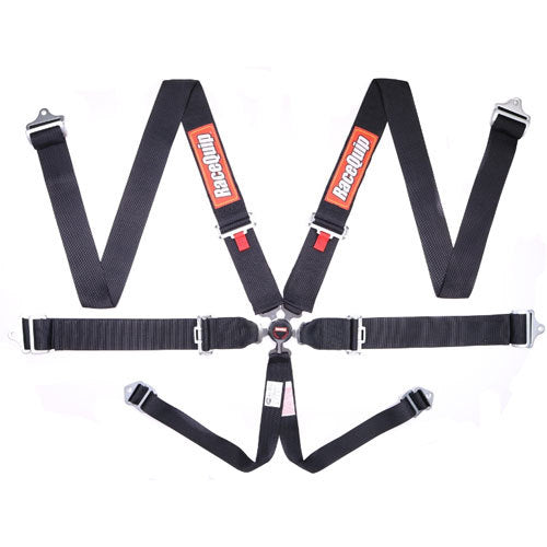 Racequip 743003RQP 6pt Harness Camlock SFI P D Sportsman Black