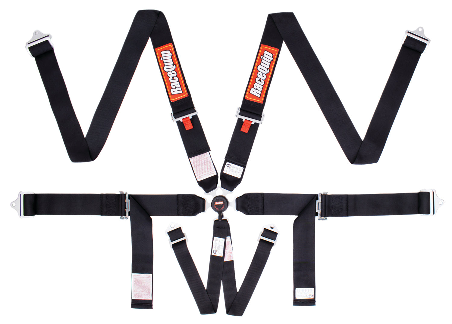 Racequip 744004RQP 6pt Harness Camlock SFI P U Sportsman Black