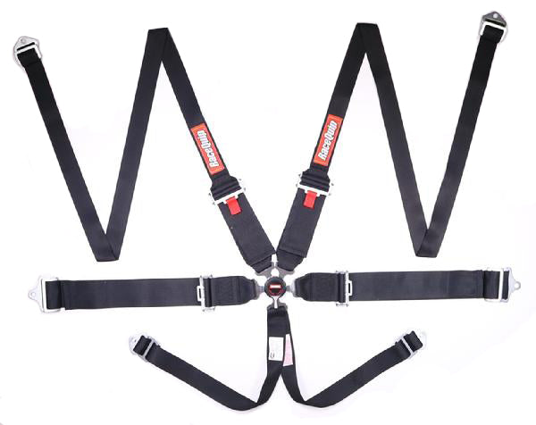 Racequip 746006RQP 6pt Harness Camlock HNR Black SFI