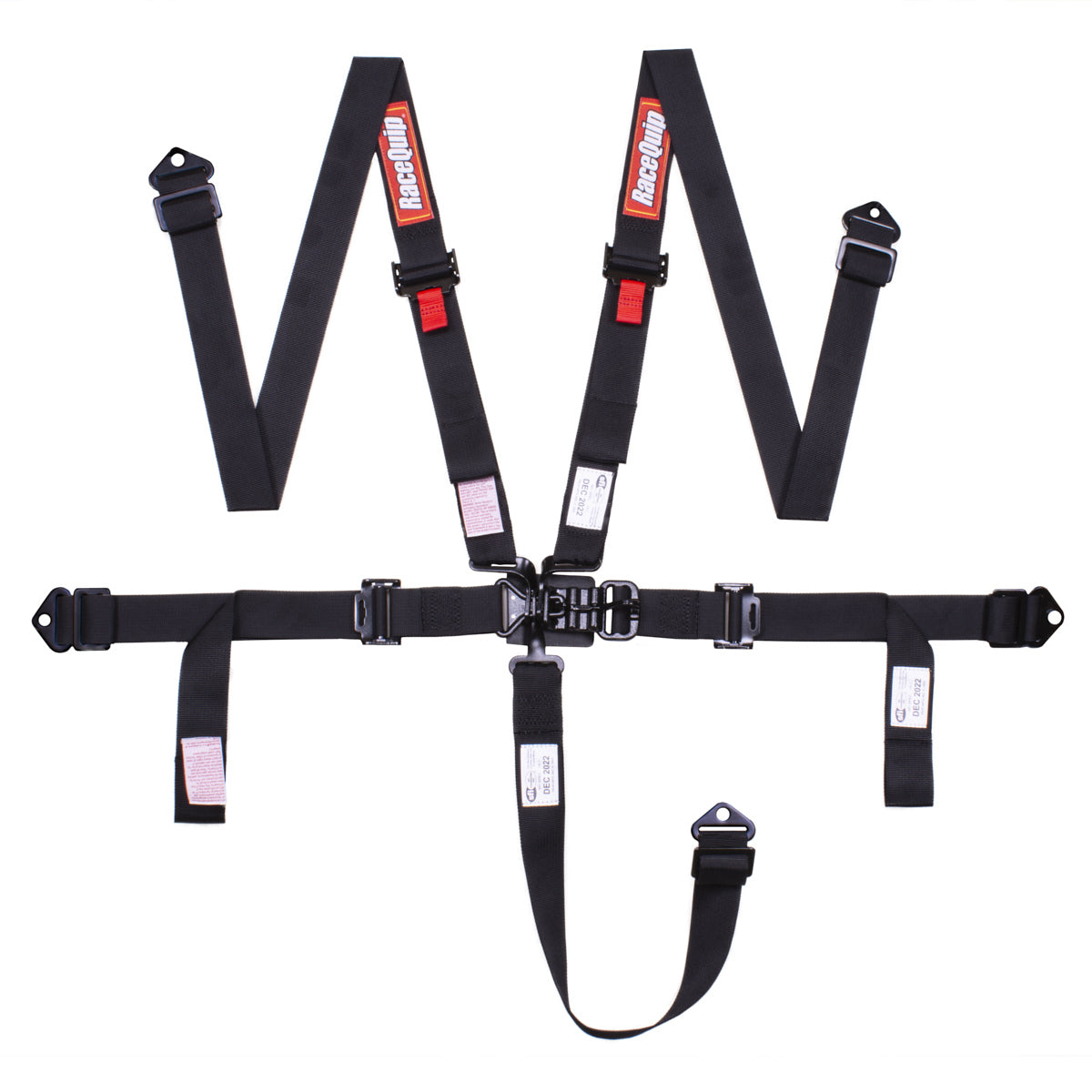 Racequip 811001RQP Harness 5pt L&l 2in P D Lap Black SFI 16.1